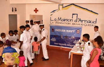 Indian navy ships visit to Madagascar